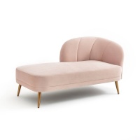 Кушетка Из велюра лево- или правосторонняя LEONE левосторонний розовый LA REDOUTE INTERIEURS  фото, kupilegko.ru